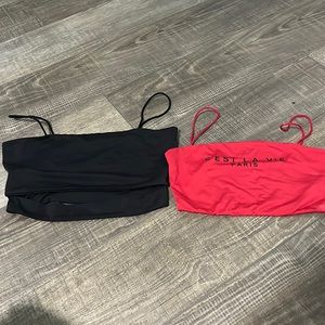 Crop top tank top bundle ❤️🖤